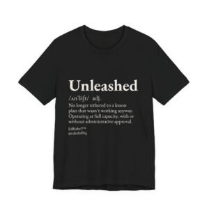 unleashed teacher shirt, dictionary definition tee, funny educator gift, vocab test, bold teacher apparel