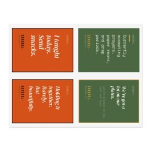the survival sheet set of 4 teacher vinyl stickers | edrebel